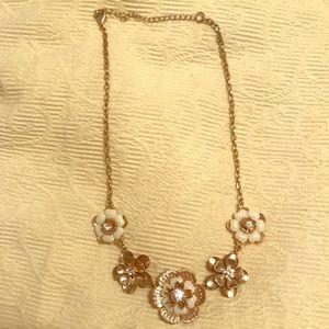 Gold floral necklace